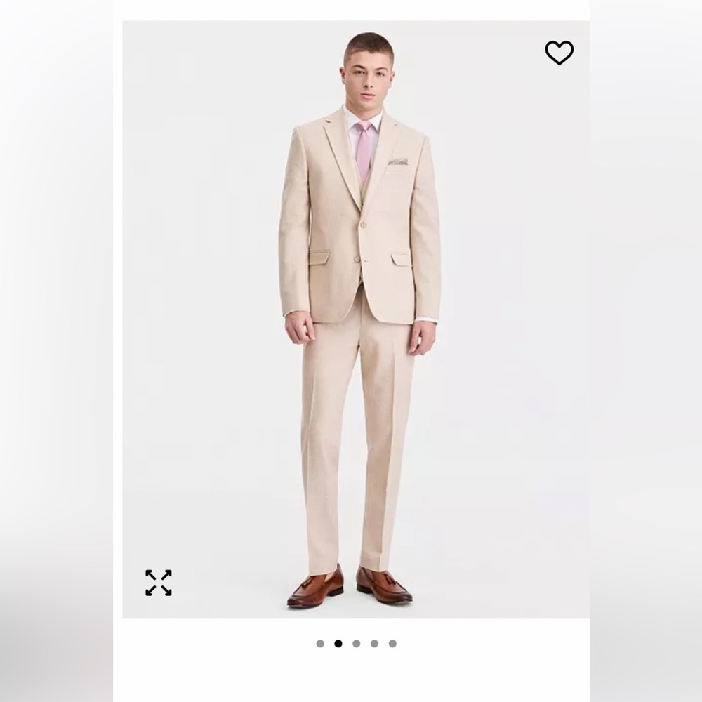 NWT Bar III Men’s Linen Pale Pink Suit